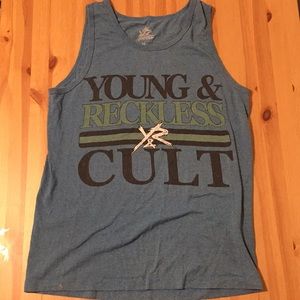 Men’s Young & Reckless Tank Top Sz M EUC